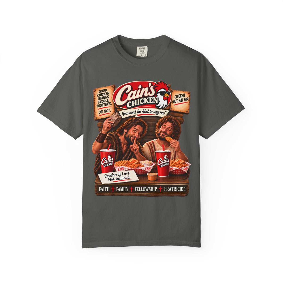 Cain's Chicken – You Won't Be Abel to Say No! Funny Biblical T-Shirt