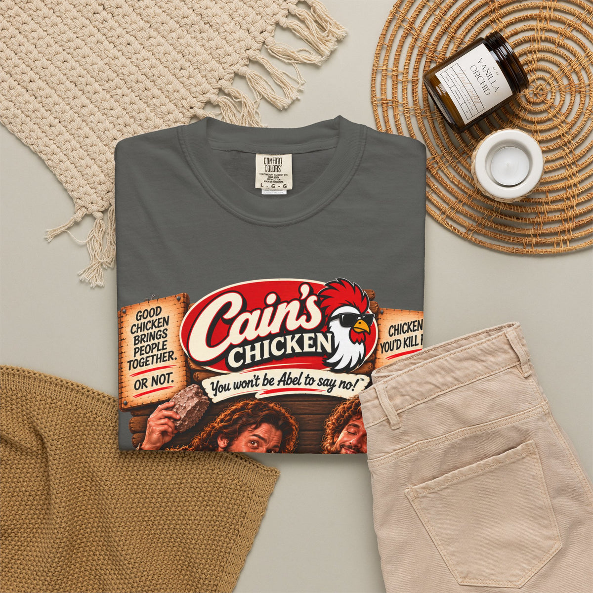 Cain's Chicken – You Won't Be Abel to Say No! Funny Biblical T-Shirt