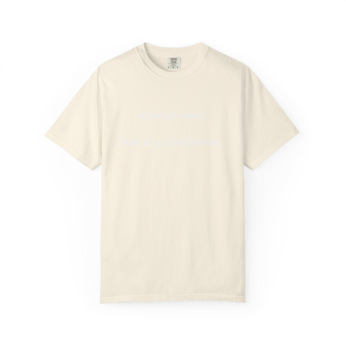 T-Shirt — "Aibohphobia: Fear of palindromes." Funny Wordplay Tee