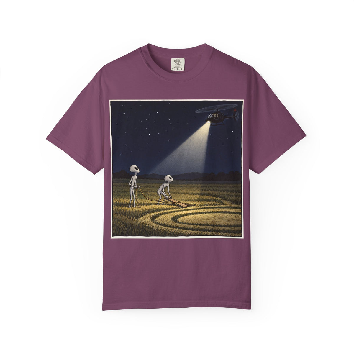 Caught Making Crop Circles – Funny Alien UFO Conspiracy T-Shirt