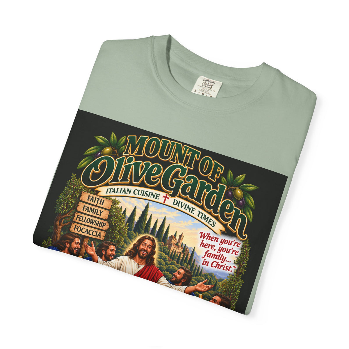 Mount of Olive Garden – Funny Italian Restaurant Parody T-Shirt
