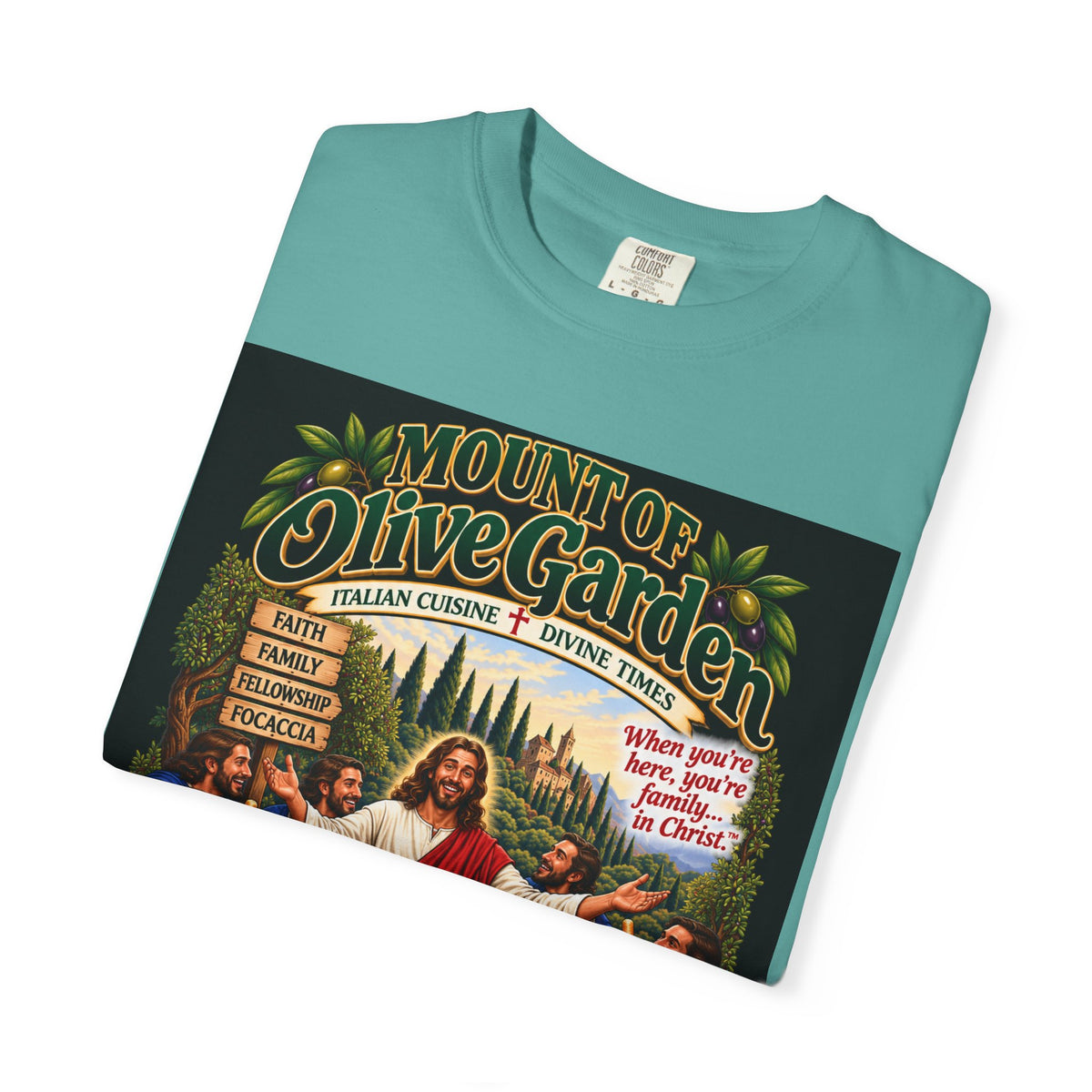 Mount of Olive Garden – Funny Italian Restaurant Parody T-Shirt
