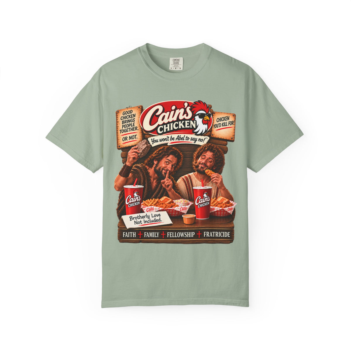 Cain's Chicken – You Won't Be Abel to Say No! Funny Biblical T-Shirt
