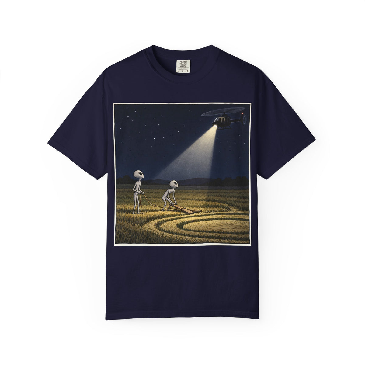 Caught Making Crop Circles – Funny Alien UFO Conspiracy T-Shirt